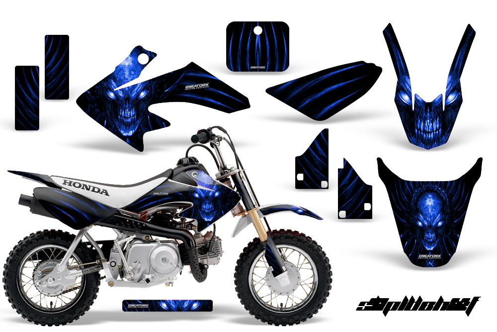 CRF 50 Graphics Kit Skull Chief Blue White